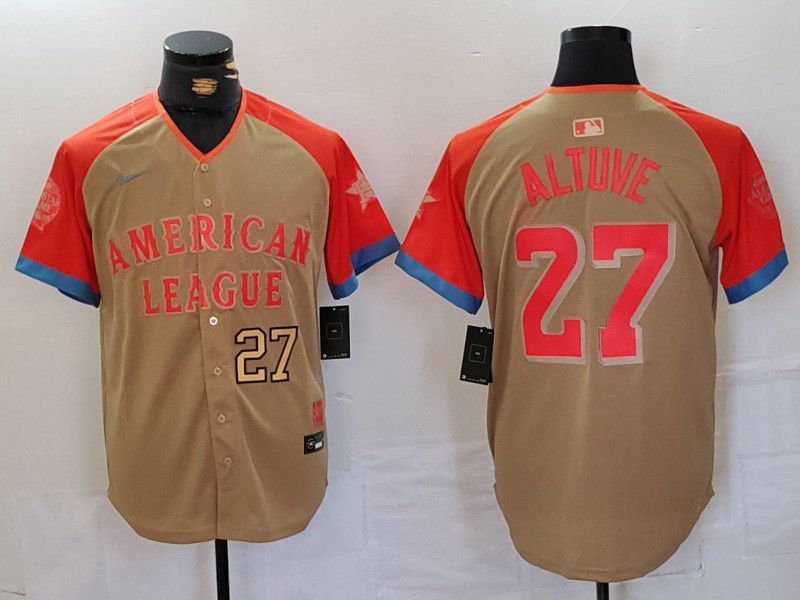 Men Houston Astros #27 Altuve Orange All star 2024 Nike MLB Jersey style 2->->